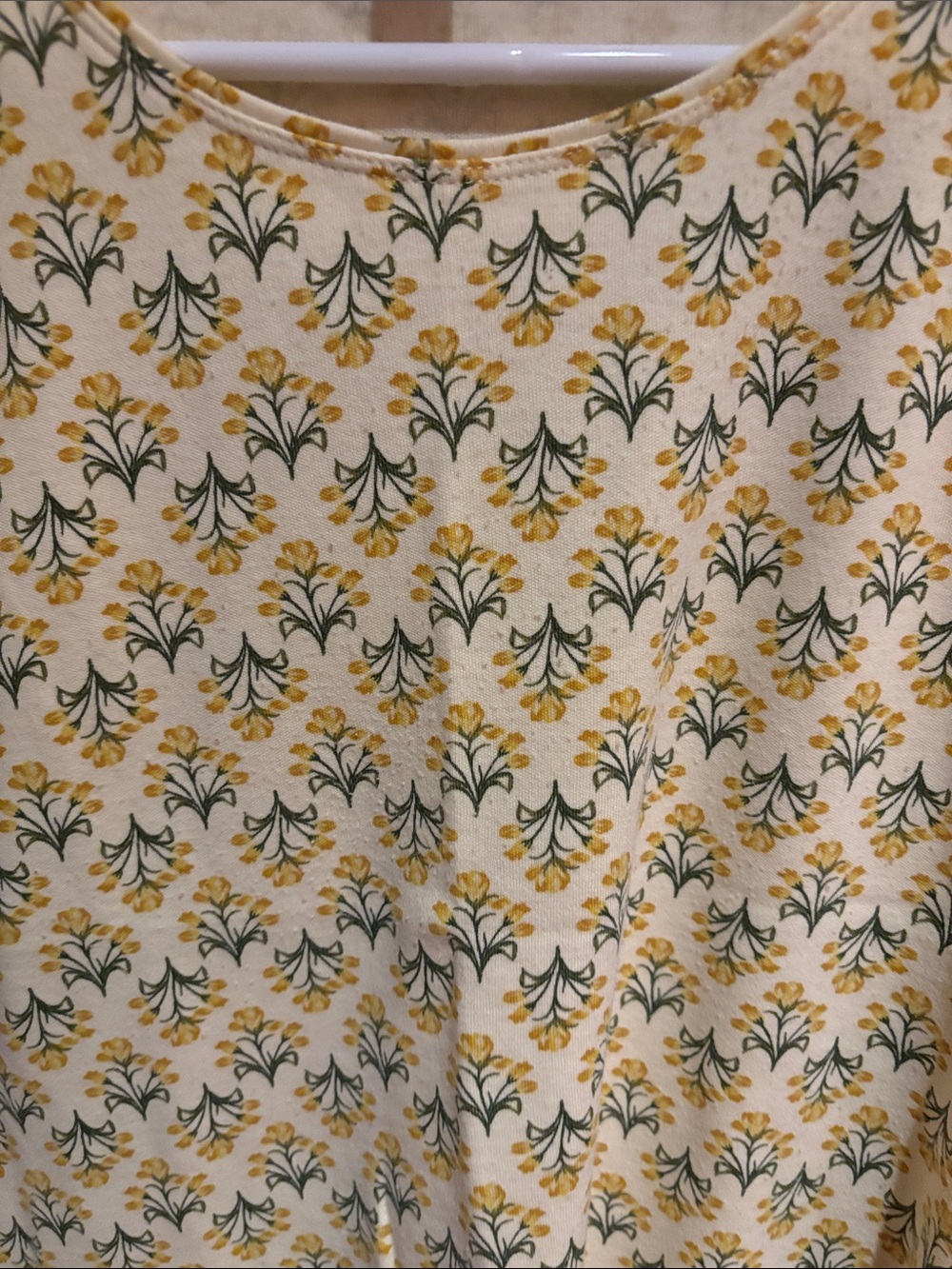 Style & Co. short sleeve tee, yellow floral print, Small - Picture 3 of 3
